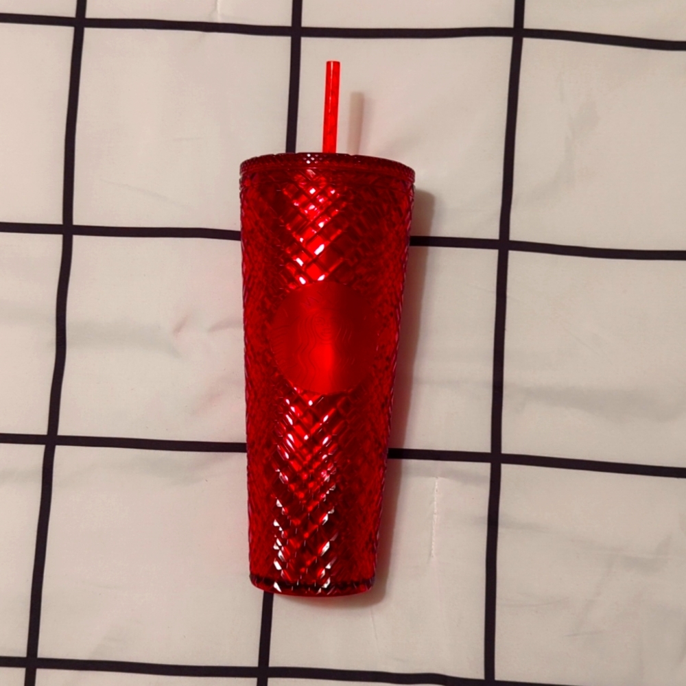 Starbucks® 2021 Winter Holiday Red Jeweled Tumbler Cold Cup 24oz Christmas
